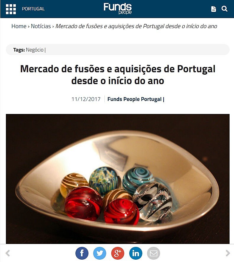 Mercado de fuses e aquisies de Portugal desde o incio do ano